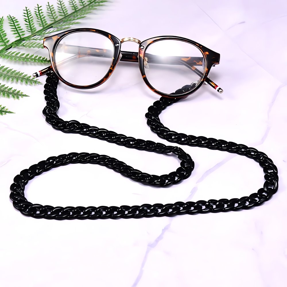 Chaîne Pour Lunette Vintage Noir Classique