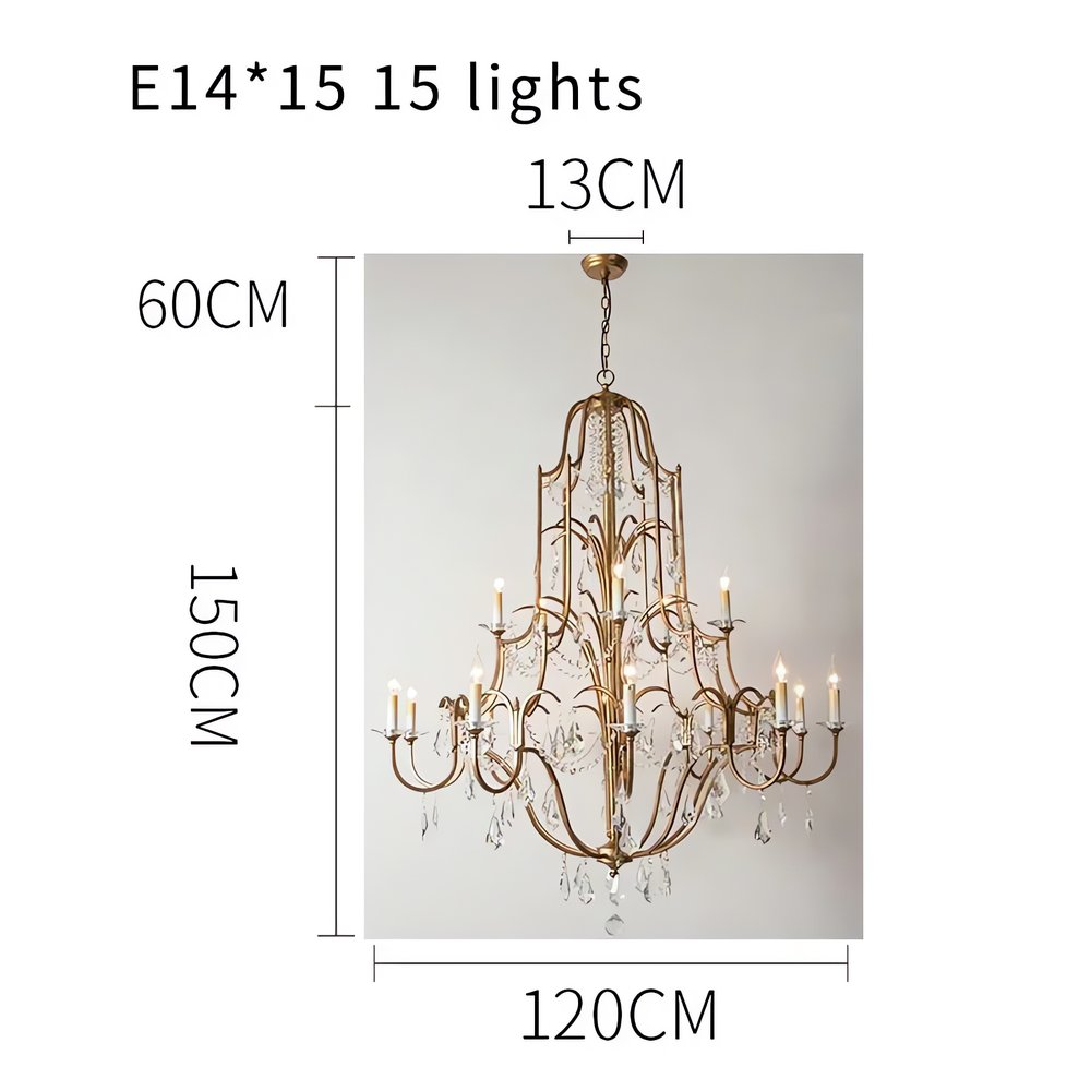 Chandelier Lampe Vintage Cristal