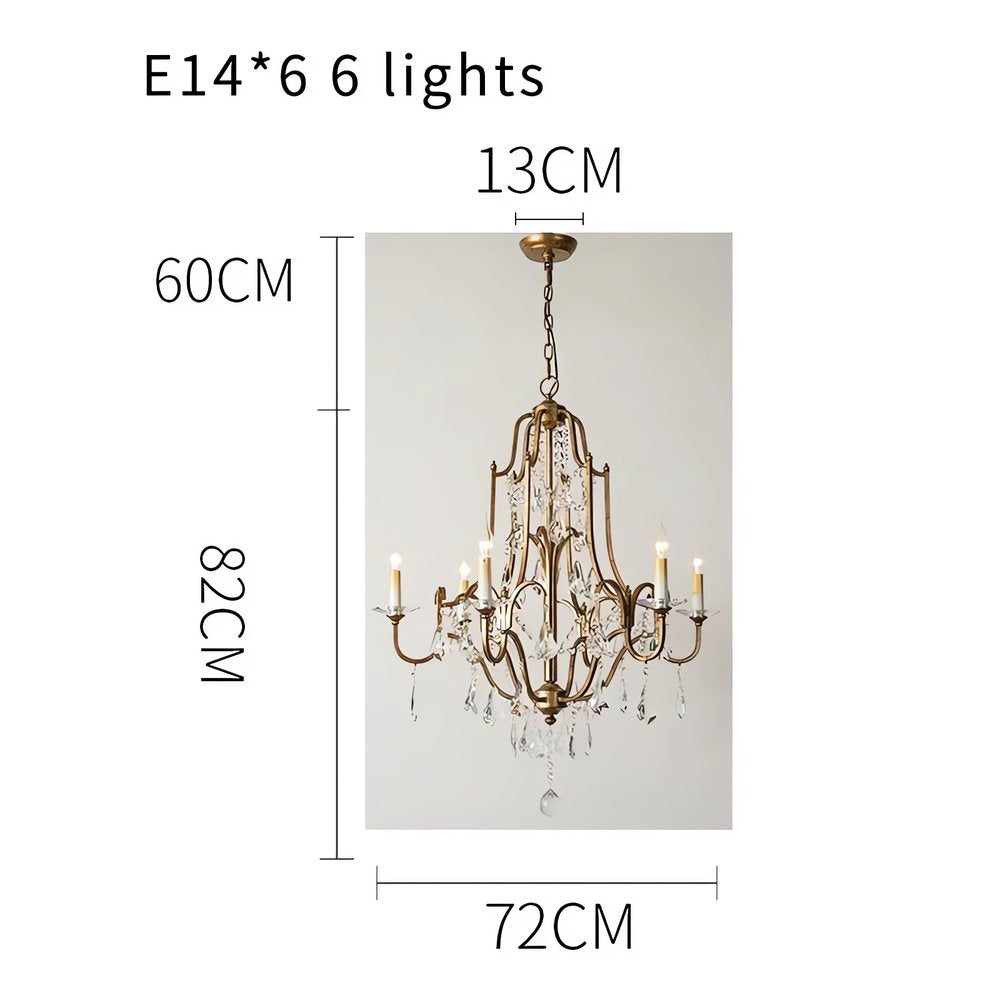 Chandelier Lampe Vintage Cristal