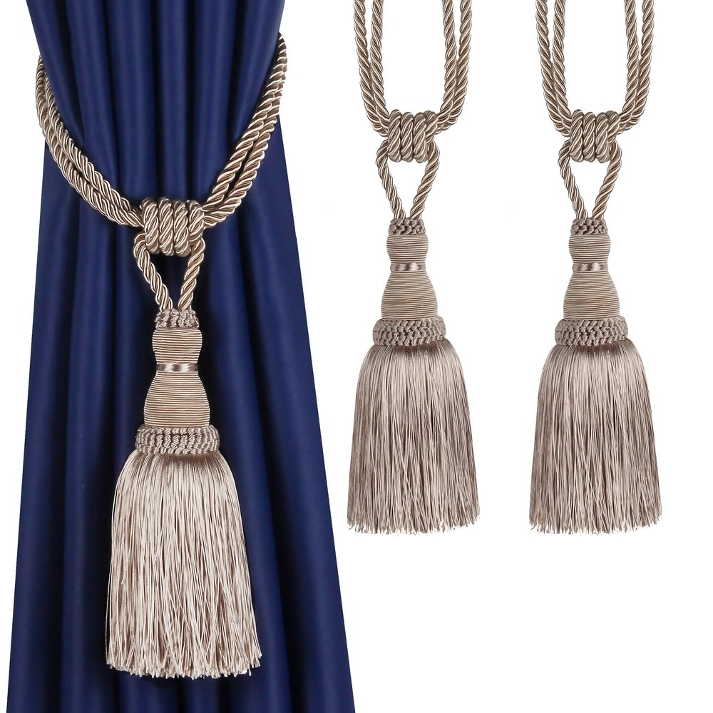 Embrasse De Rideaux Vintage Torsadée Beige Tassel
