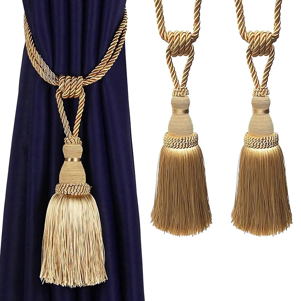 Embrasse De Rideaux Vintage Torsadée Crimson Tassel