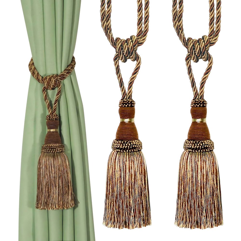 Embrasse De Rideaux Vintage Torsadée Doré Tassel
