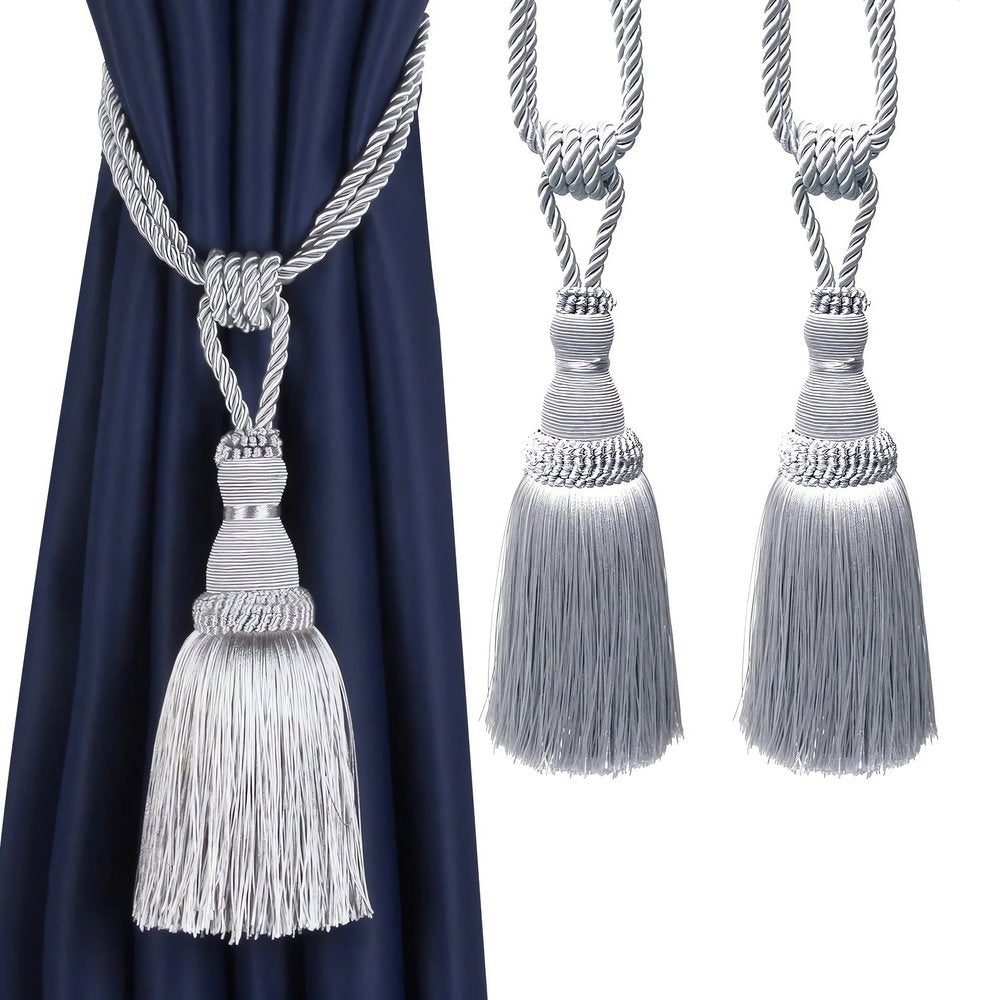 Embrasse De Rideaux Vintage Torsadée Gris Tassel