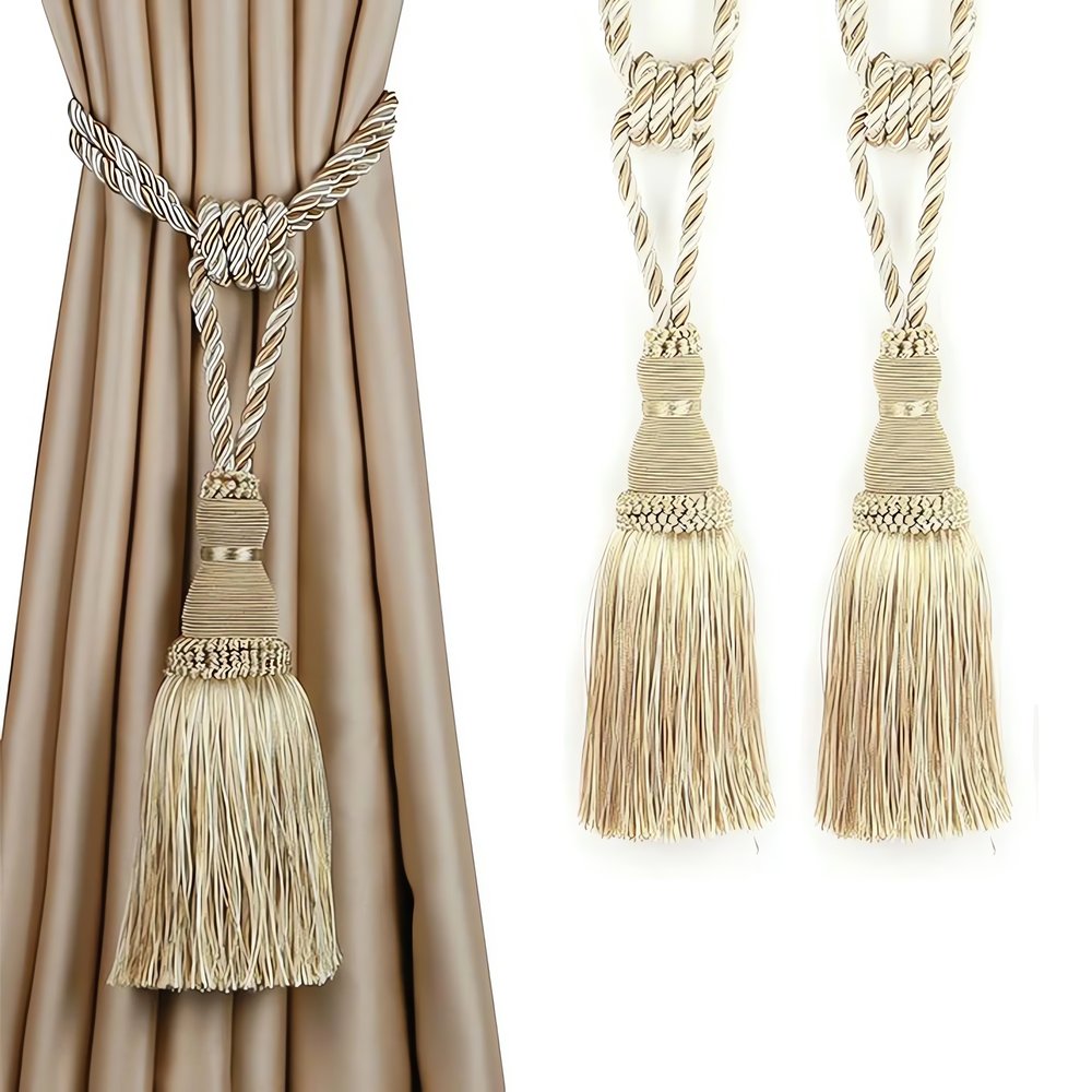 Embrasse De Rideaux Vintage Torsadée Marine Tassel