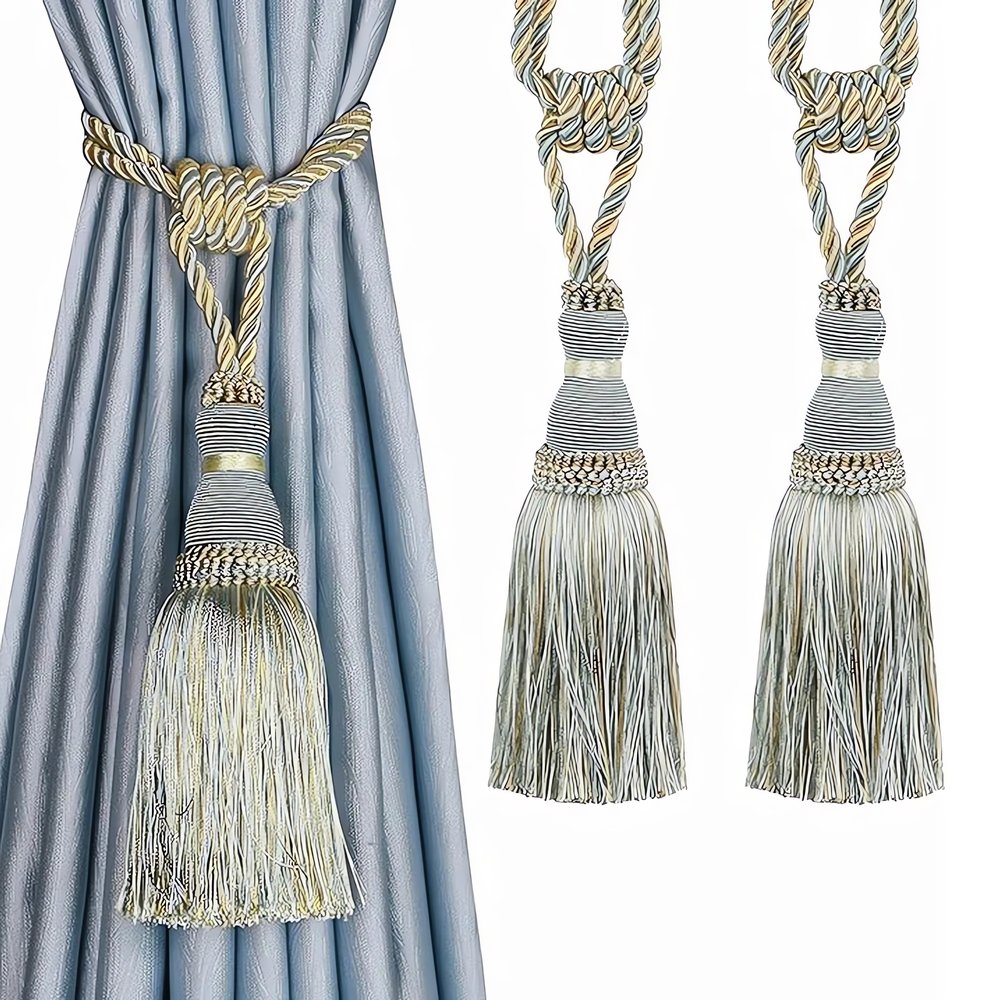 Embrasse De Rideaux Vintage Torsadée Zinc Tassel