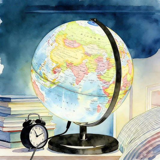 Globe Terrestre Vintage Lumineux