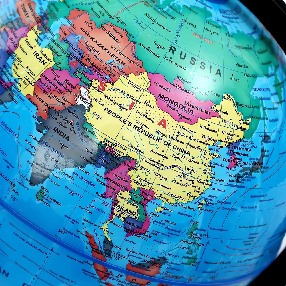 Globe Terrestre Vintage Sur Pied