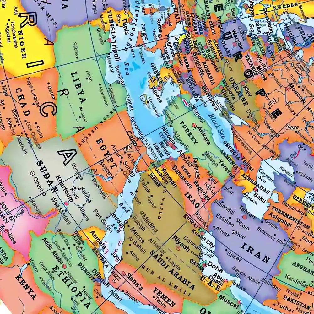 Globe Terrestre Vintage Sur Pied
