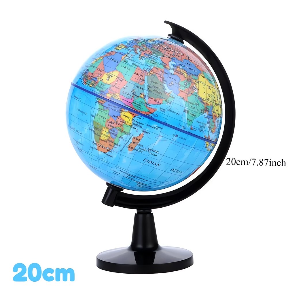 Globe Terrestre Vintage Sur Pied Couleurs Claires