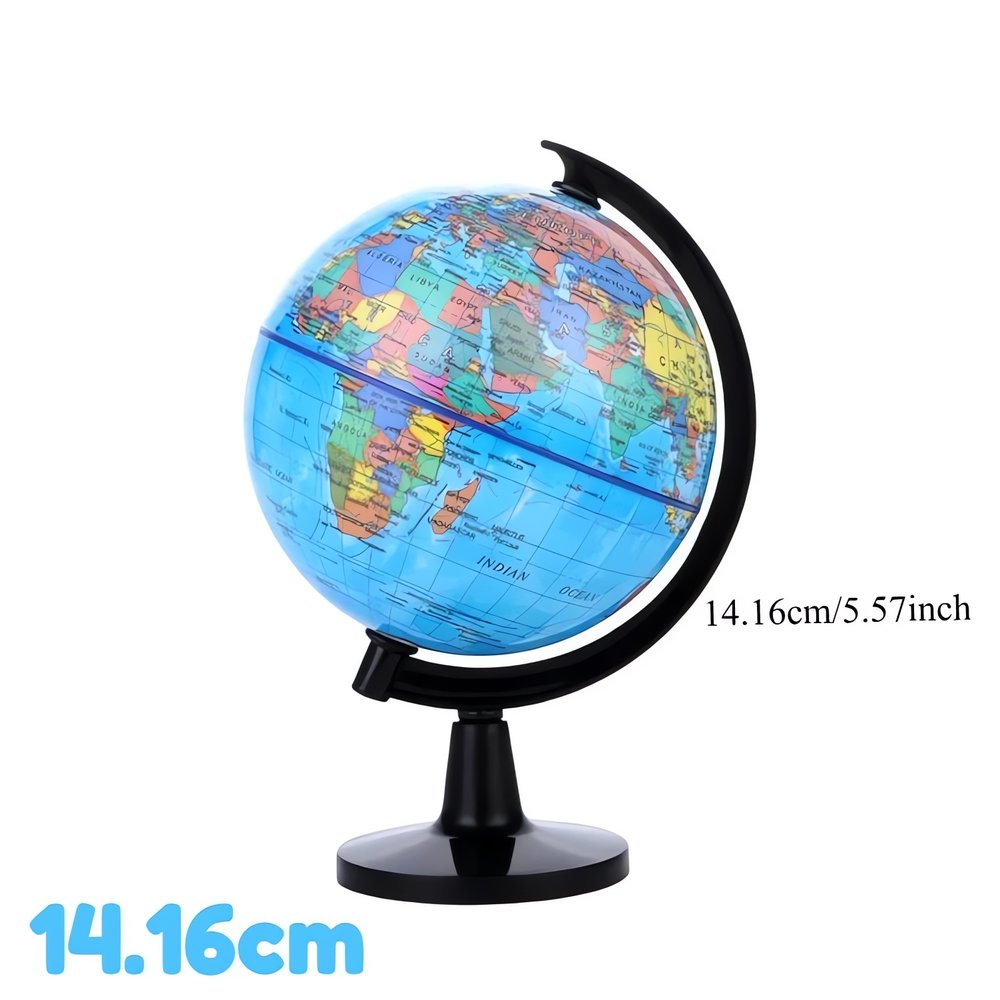 Globe Terrestre Vintage Sur Pied Couleurs Vives