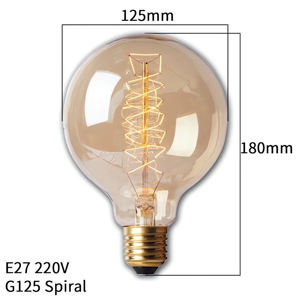 Grosse Ampoule Vintage Spirale Laiton