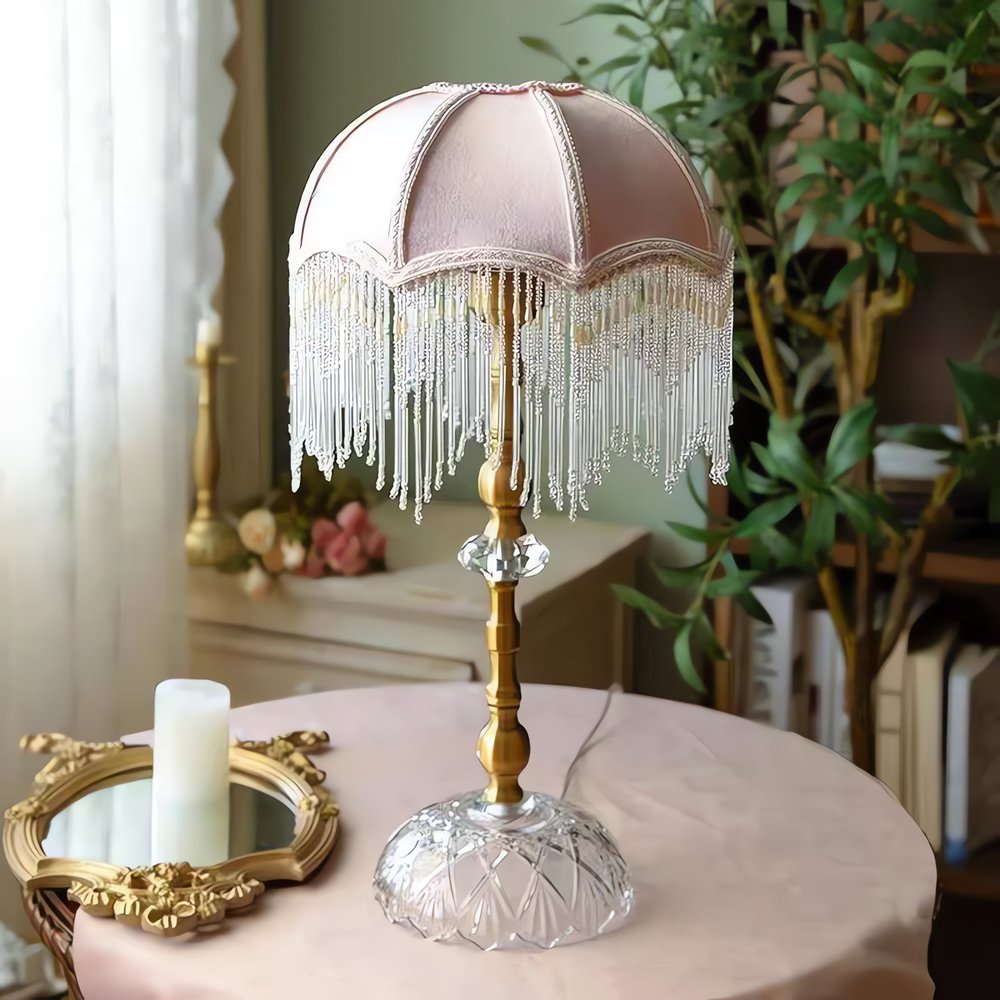 Lampe Vintage À Frange
