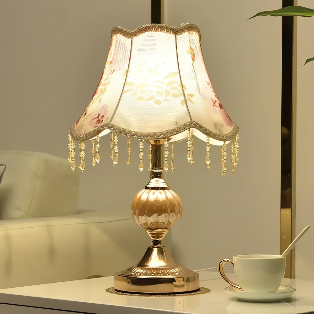 Lampe Vintage Année 30 Décorative Floral Abeille
