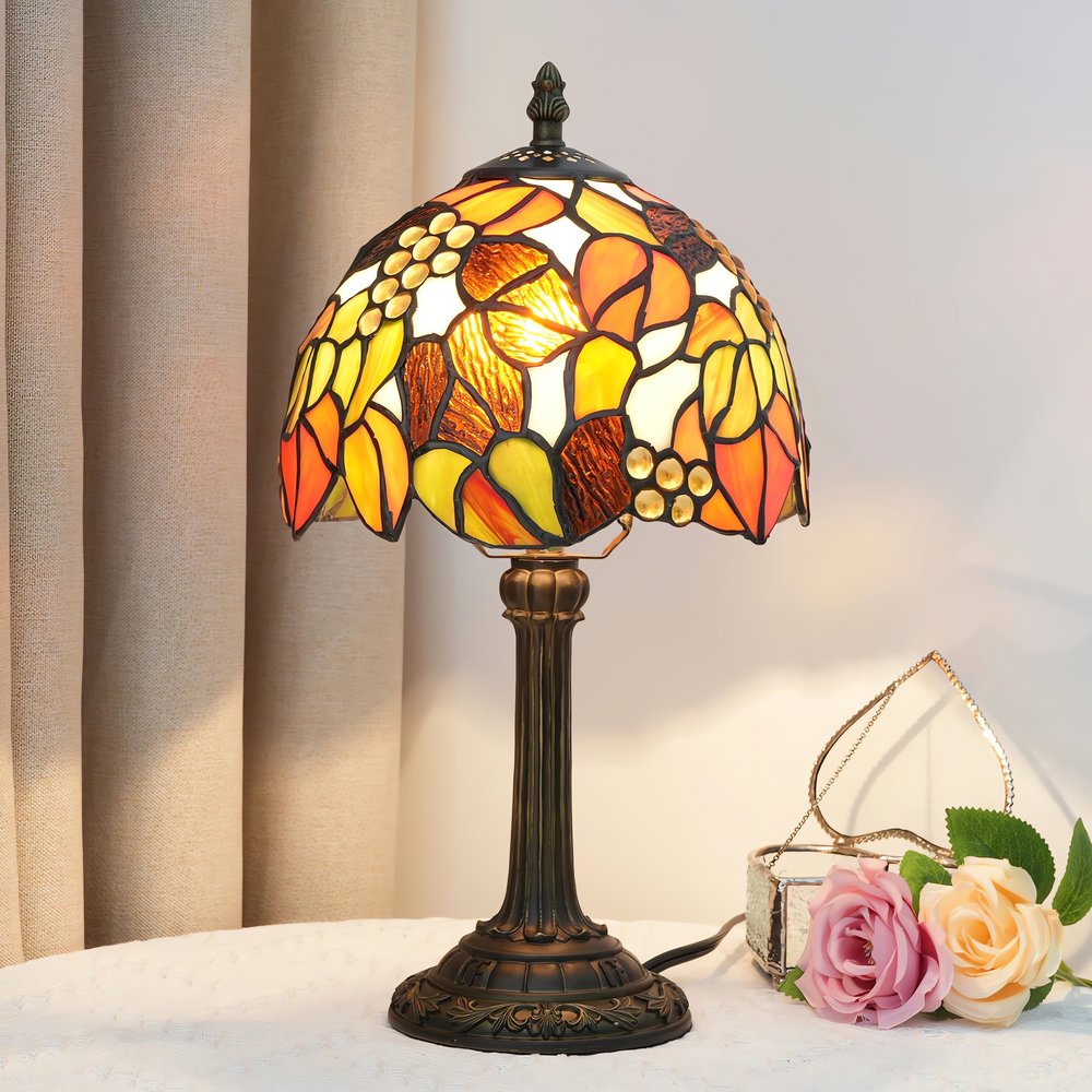 Lampe Vintage Année 50 Vitrail Chaud