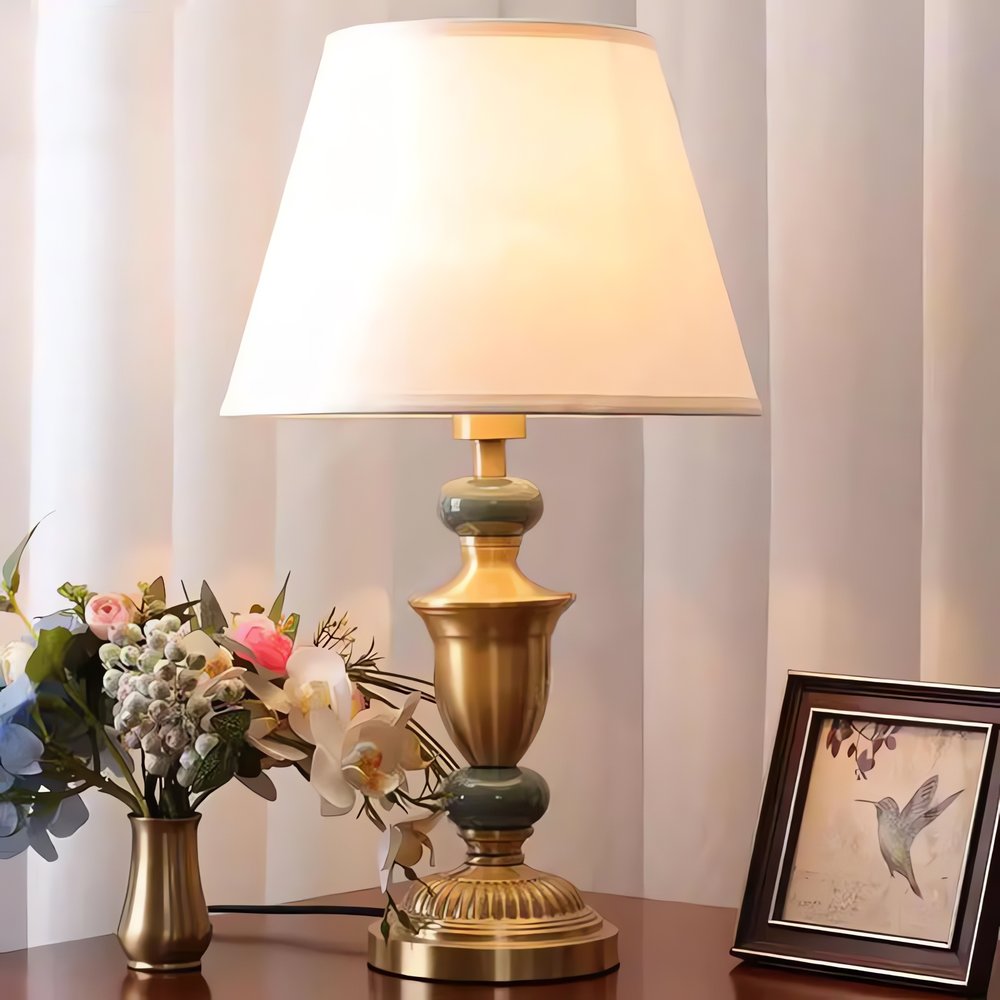 Lampe Vintage Année 80 Simplicité Or Élégant