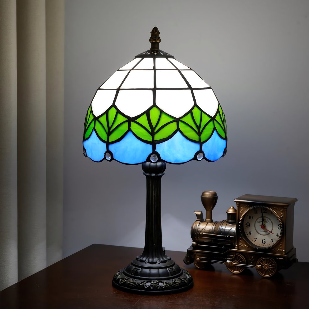 Lampe Vintage Art Deco Vitrail Couleur