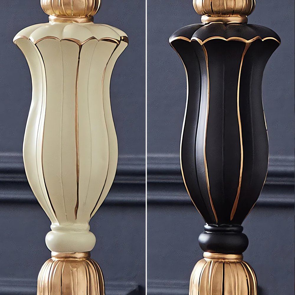 Lampe Vintage De Chevet Noire Ivoire