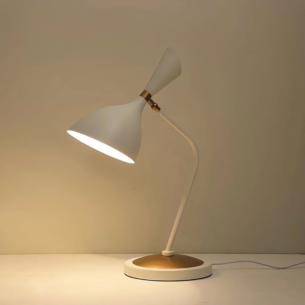 Lampe Vintage Diabolo Blanche Or