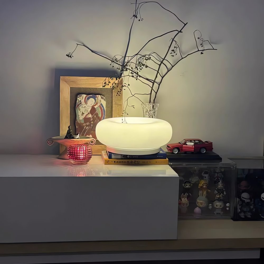 Lampe Vintage Donut Blanche Élégante