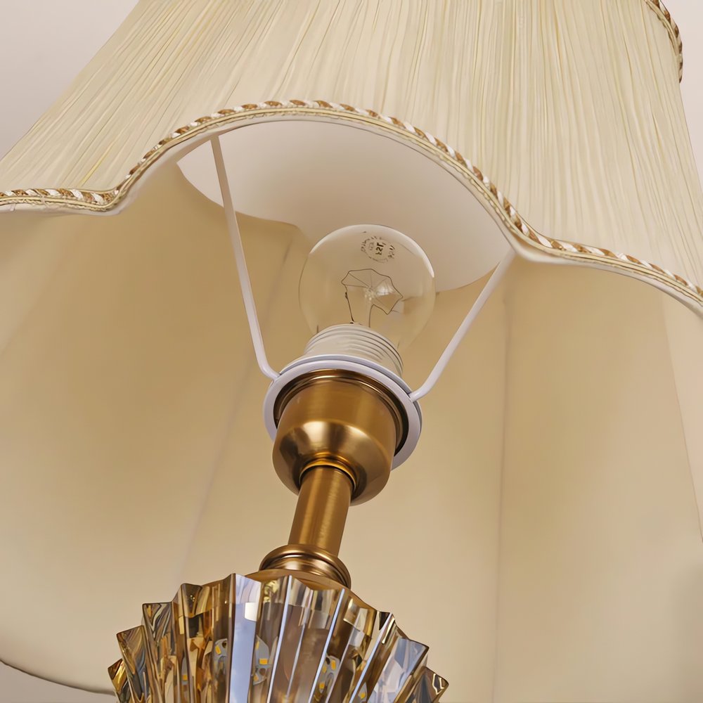 Lampe Vintage Doré Abat Jour