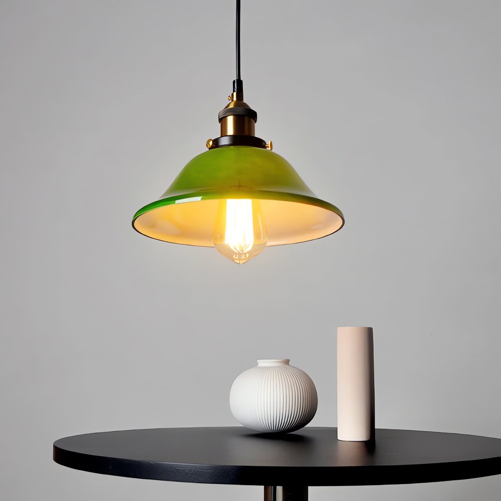 Lampe Vintage Émaillée Bureau