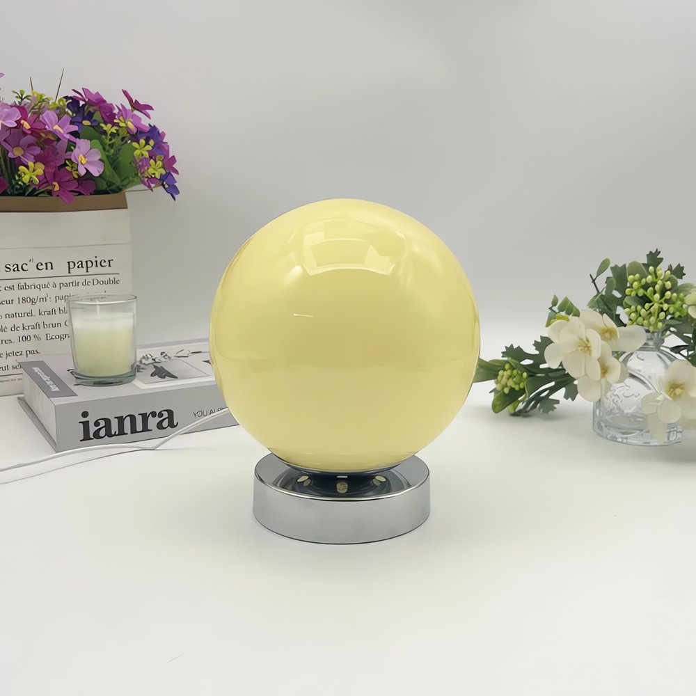 Lampe Vintage En Boule Jaune