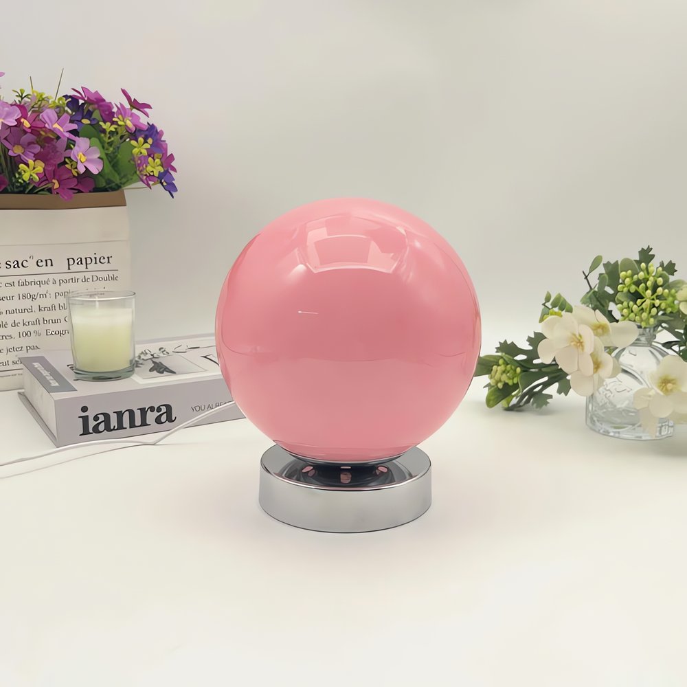 Lampe Vintage En Boule Rose