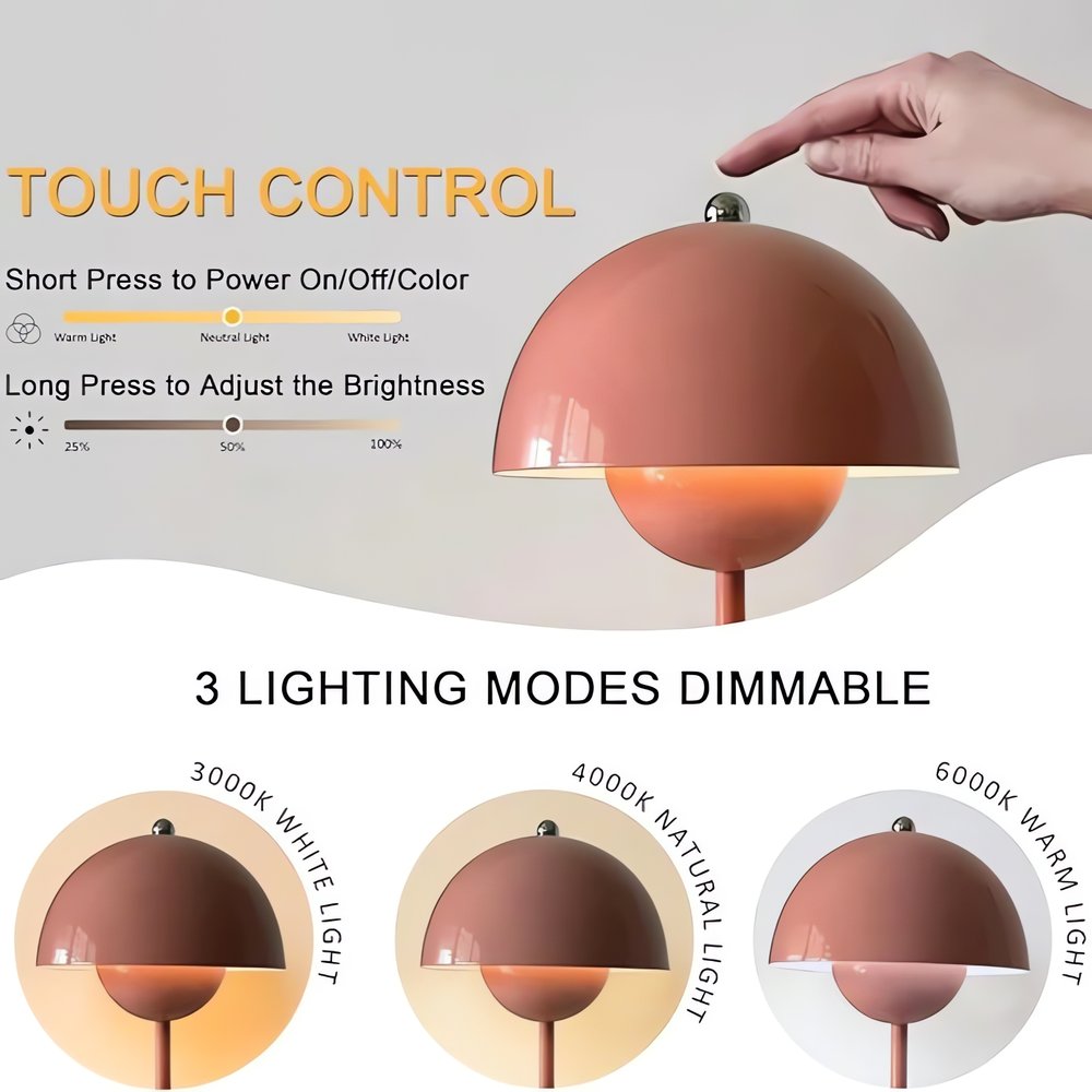 Lampe Vintage En Forme De Champignon