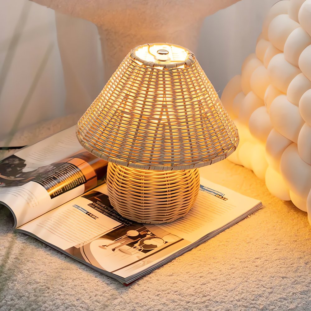 Lampe Vintage En Rotin Style Boho