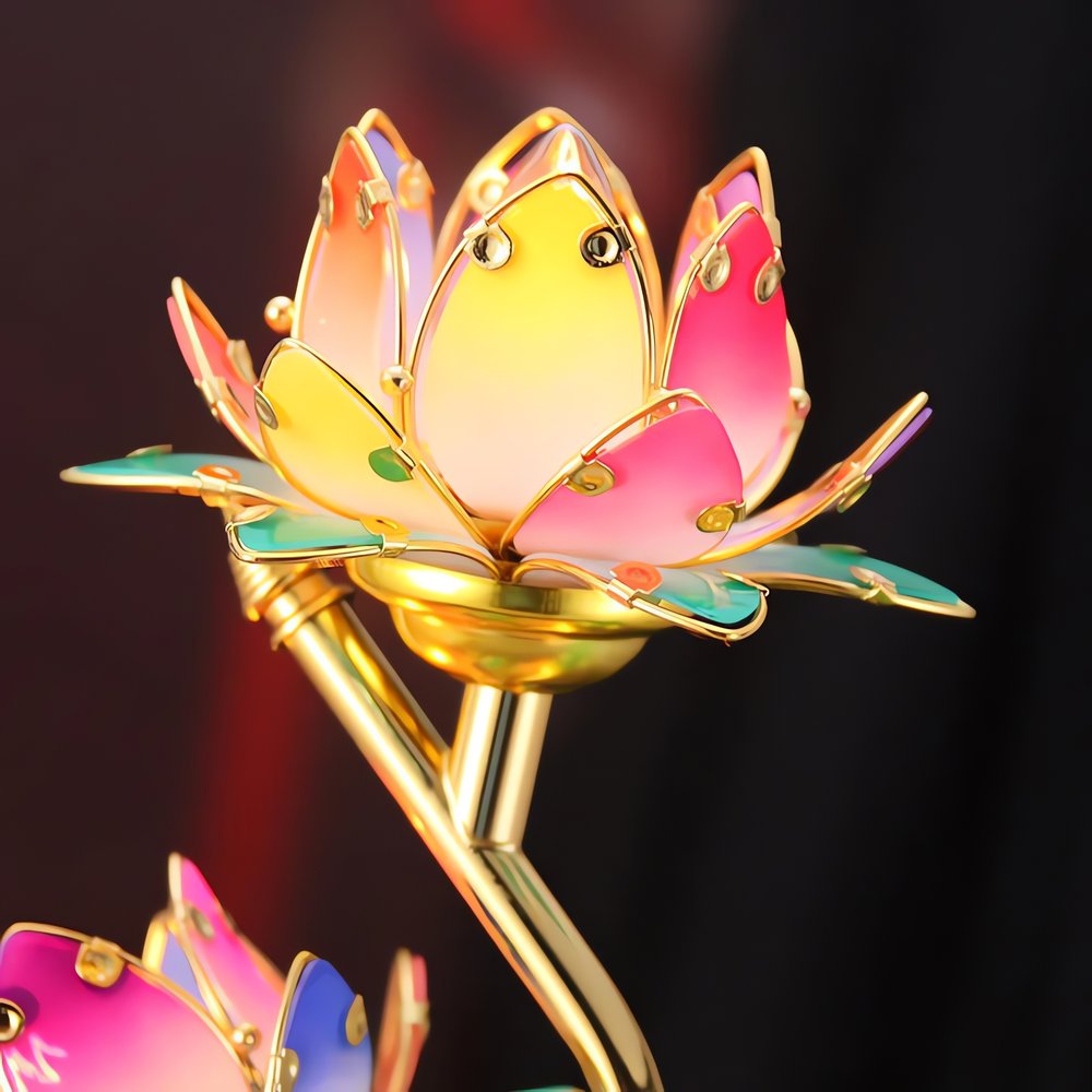 Lampe Vintage Fleur De Lotus