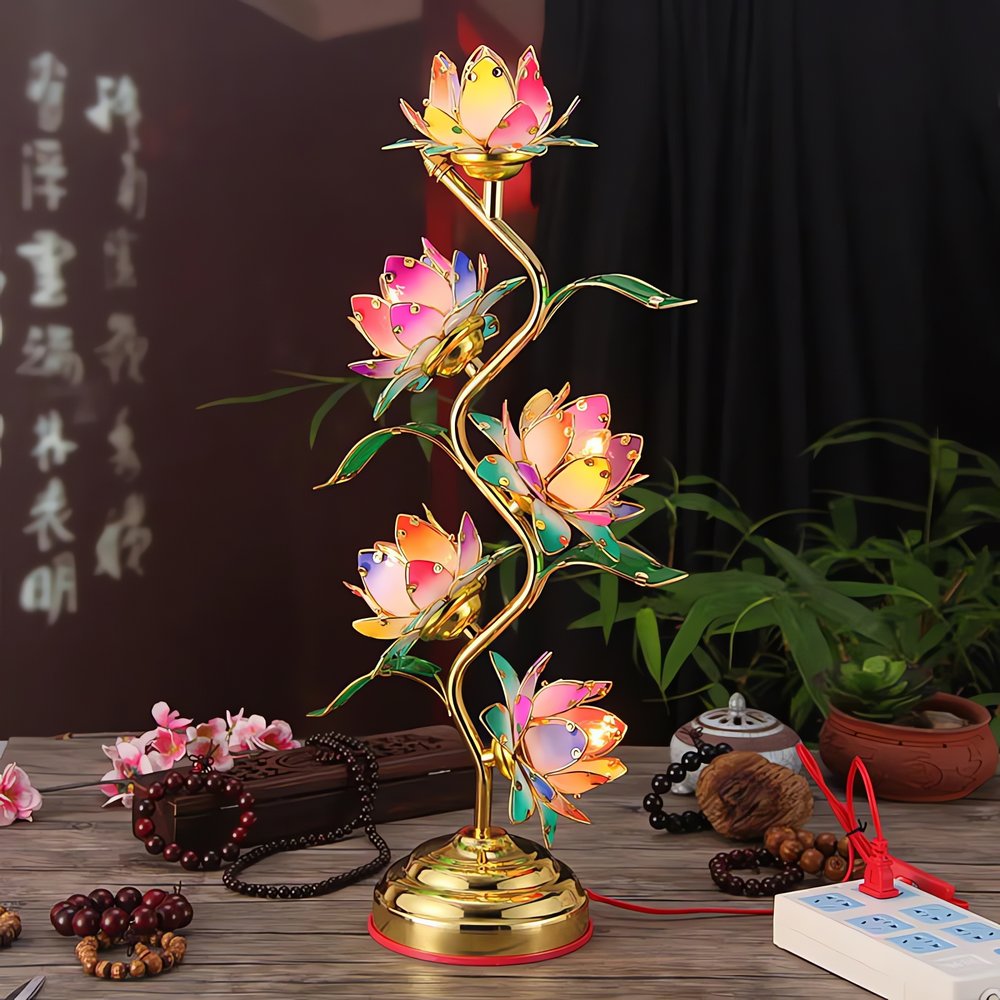 Lampe Vintage Fleur De Lotus