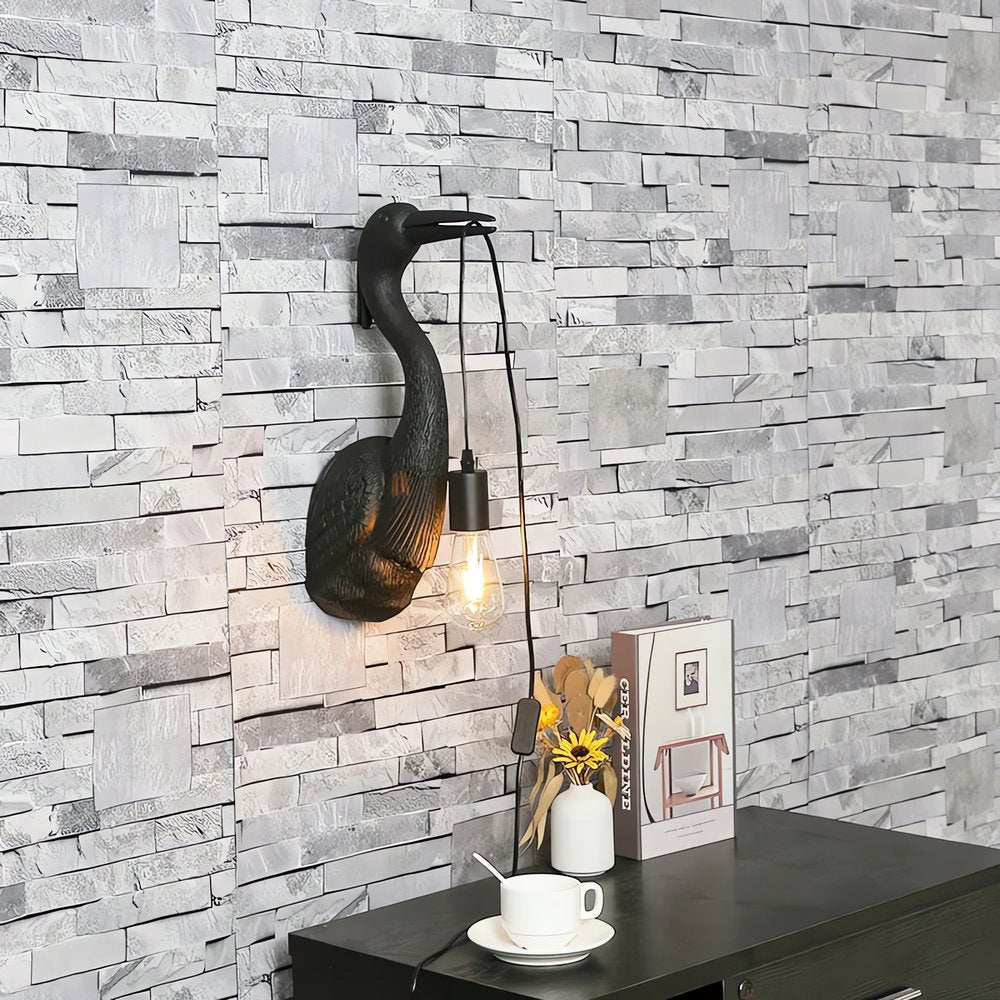 Lampe Vintage Héron Murale