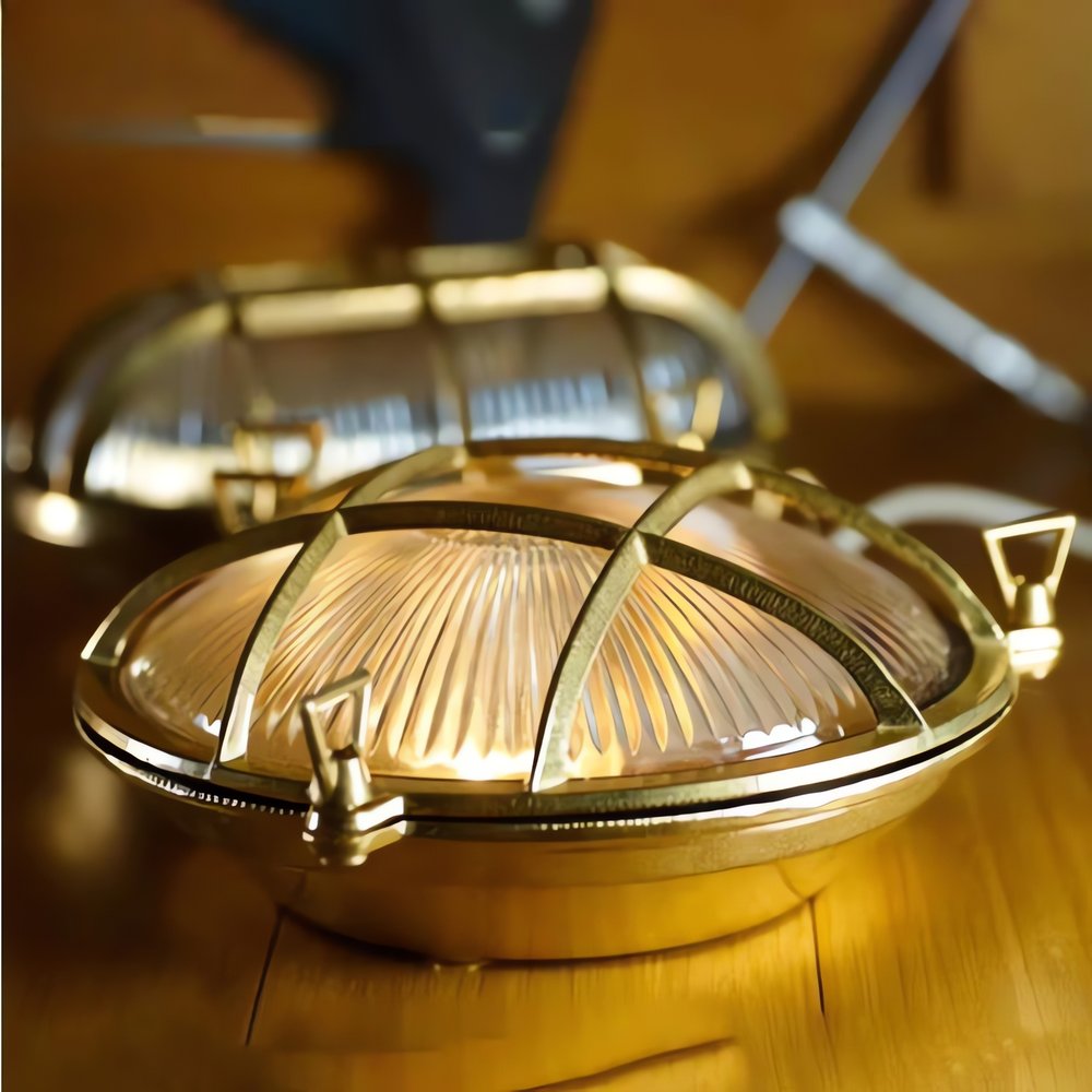 Lampe Vintage Hublot Verre