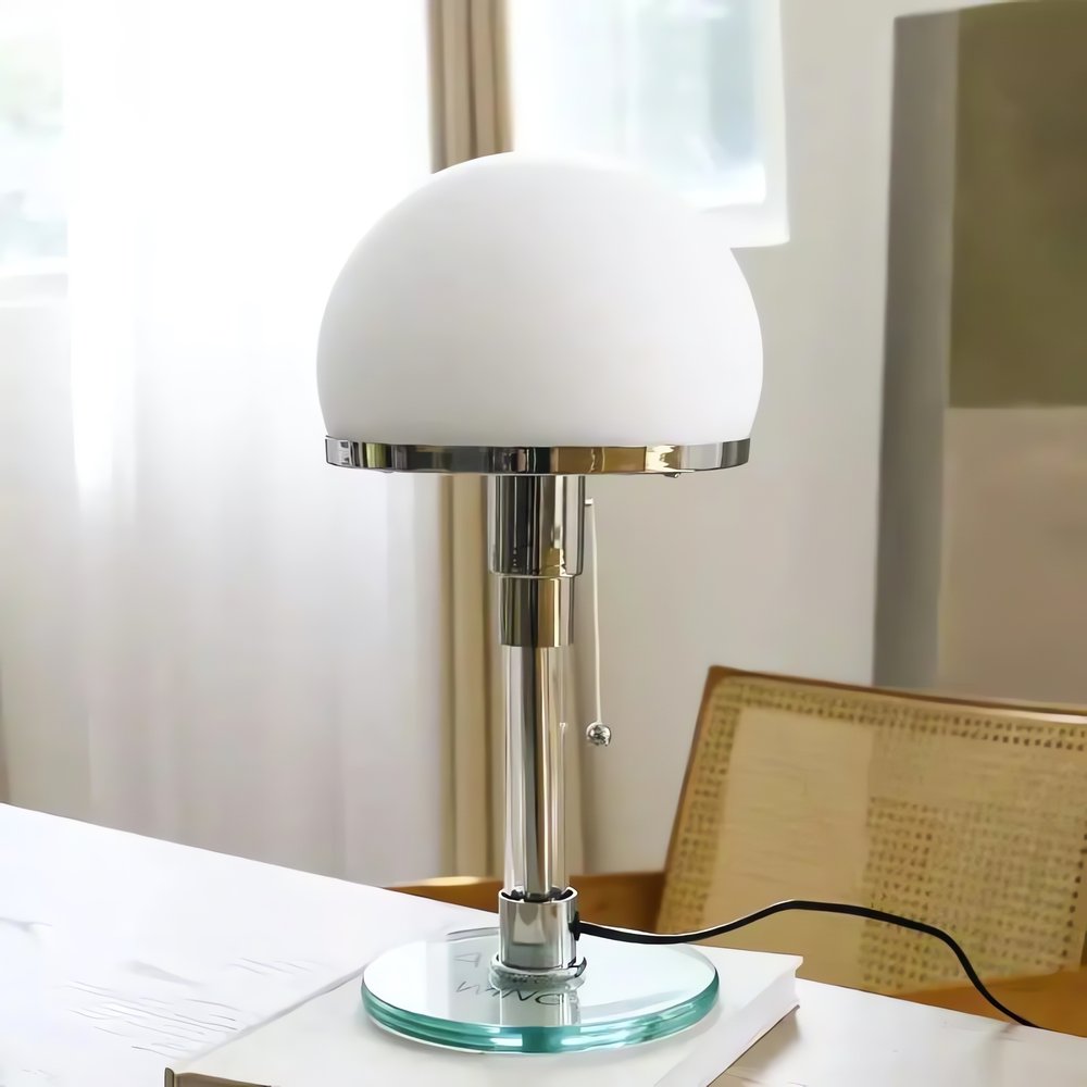 Lampe Vintage Opaline Ronde