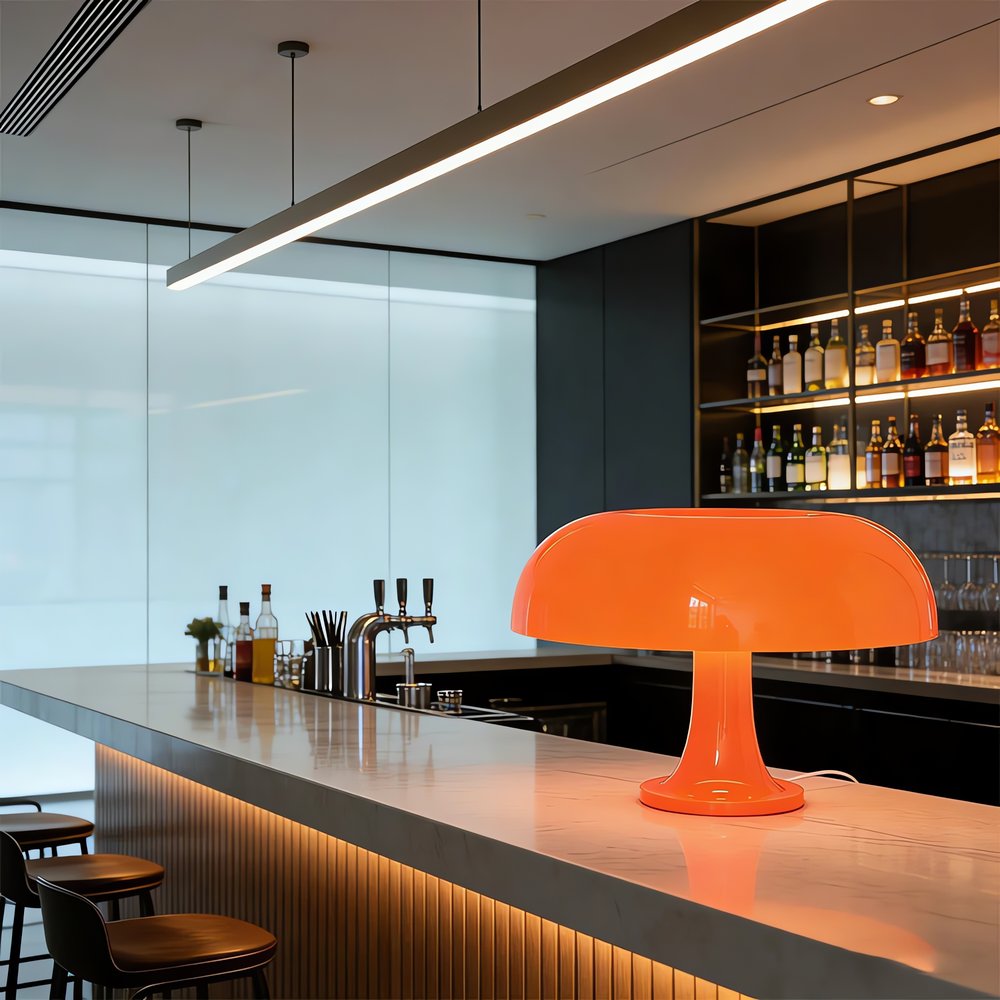 Lampe Vintage Orange Champignon Bar