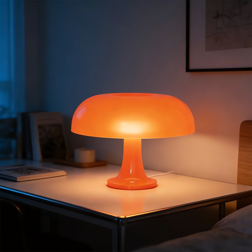 Lampe Vintage Orange Champignon Nuit