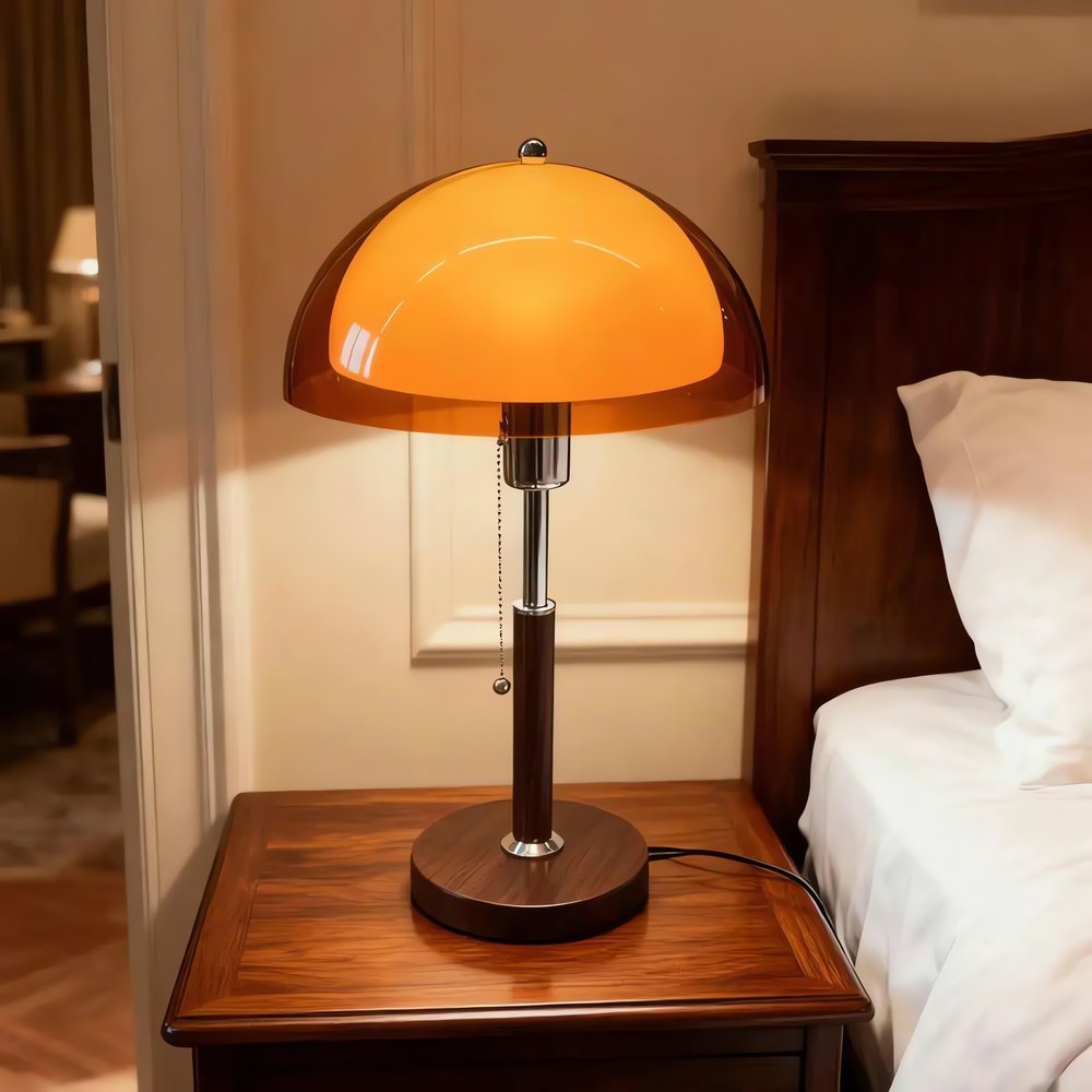 Lampe Vintage Orange Sur Pied