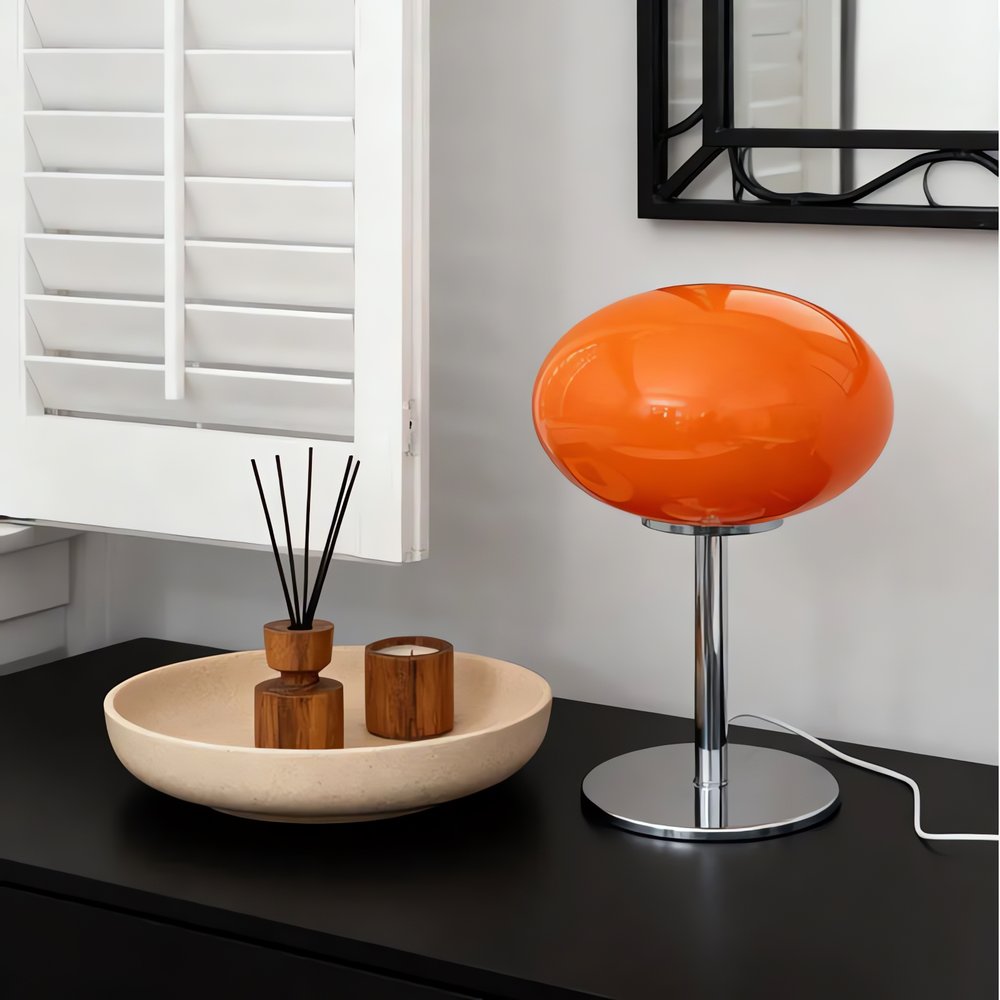 Lampe Vintage Pour Enfant Orange Chrome