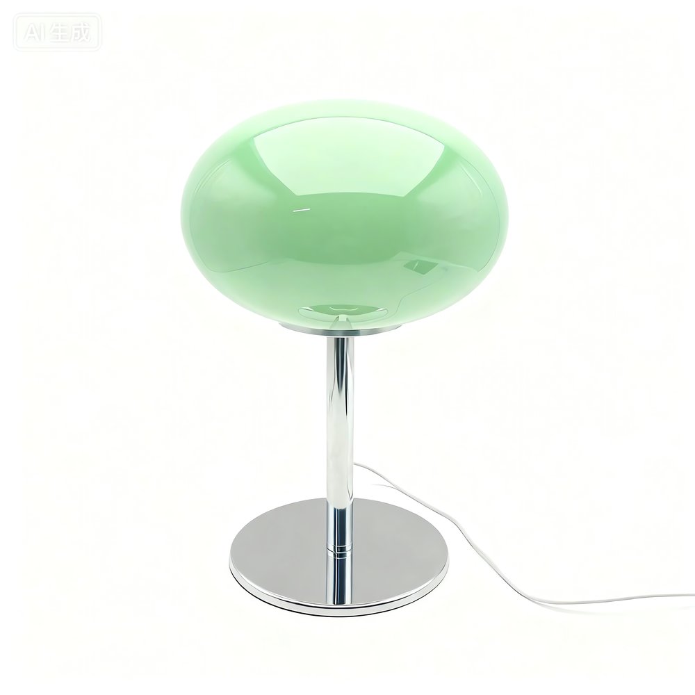 Lampe Vintage Pour Enfant Verre Verte