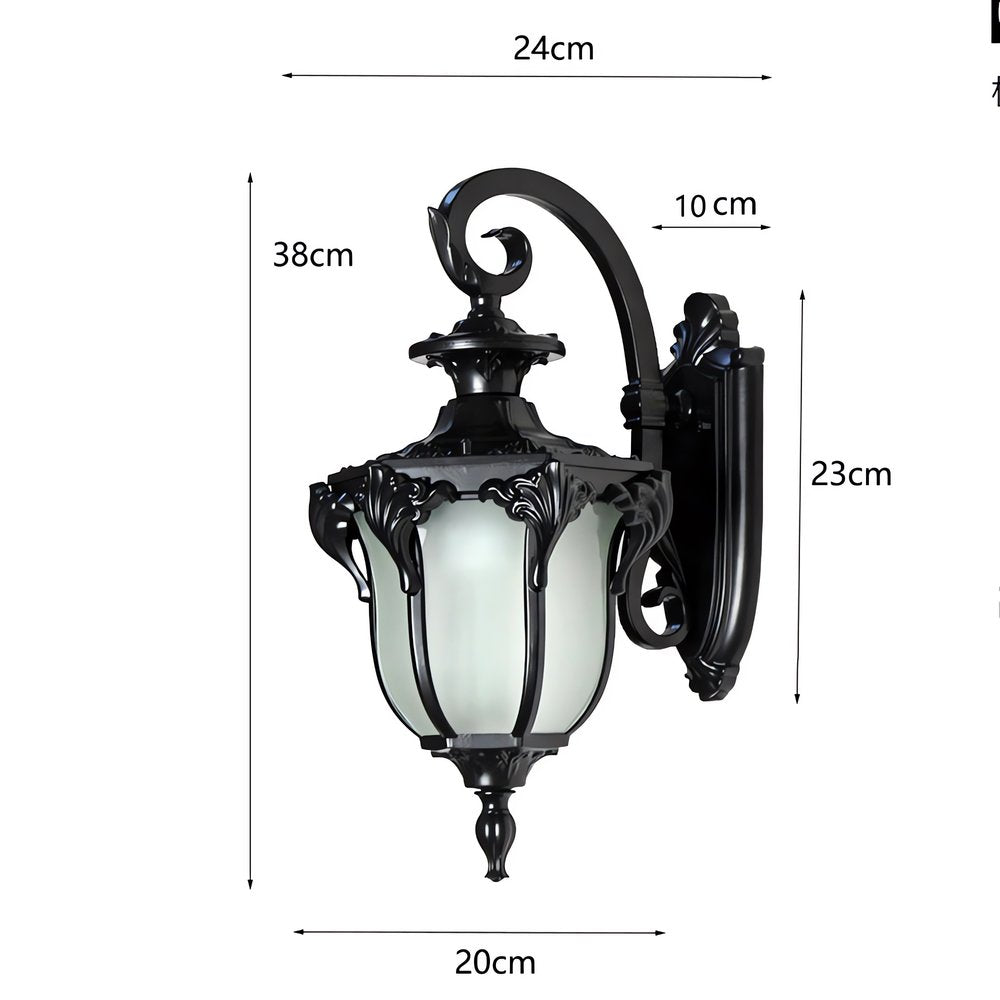 Lampe Vintage Pour Extérieur Noire Artisanale