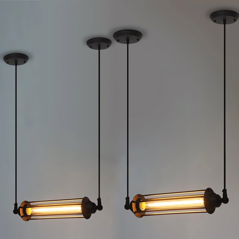 Lampe Vintage Pour Plafond Tube Double