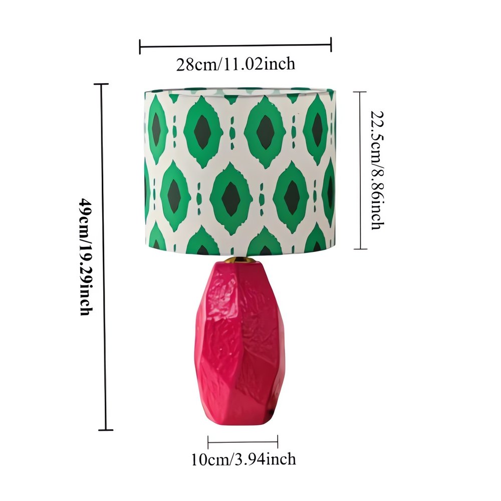 Lampe Vintage Rare Rose Verte