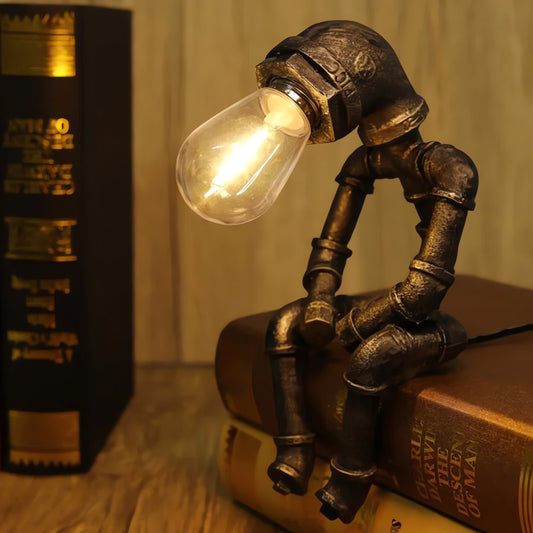 Lampe Vintage Robot Pipe