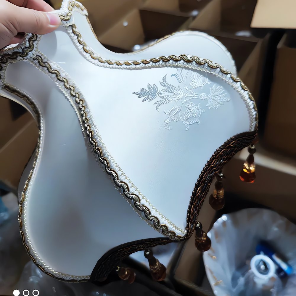 Lampe Vintage Rose Abat Jour