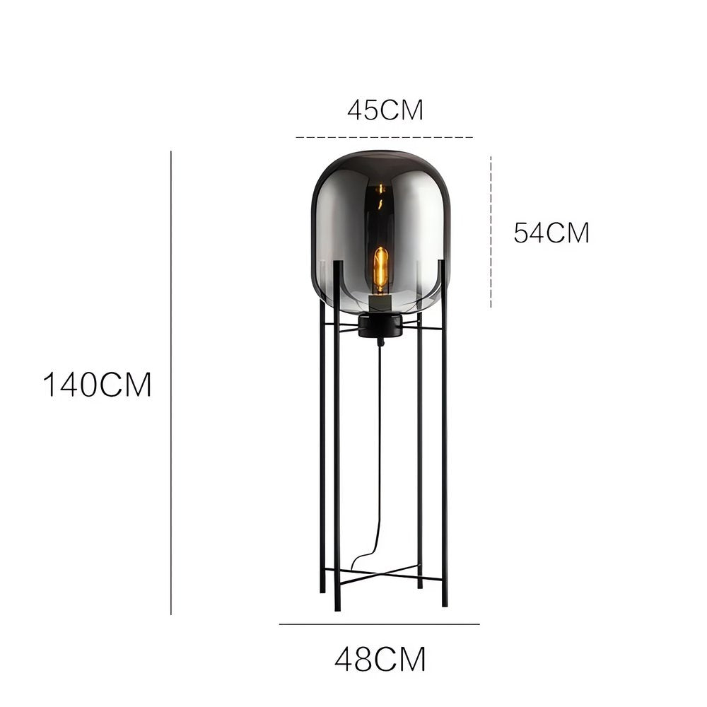 Lampe Vintage Sur Pied Moderniste Élancée