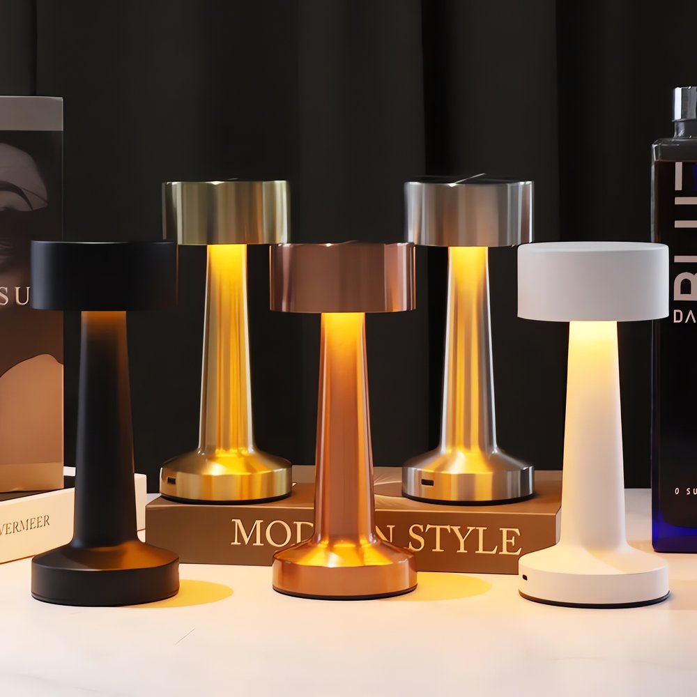 Lampe Vintage Tactile Métal Bronze
