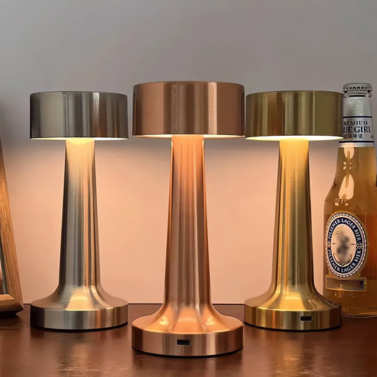 Lampe Vintage Tactile Métal Brossé