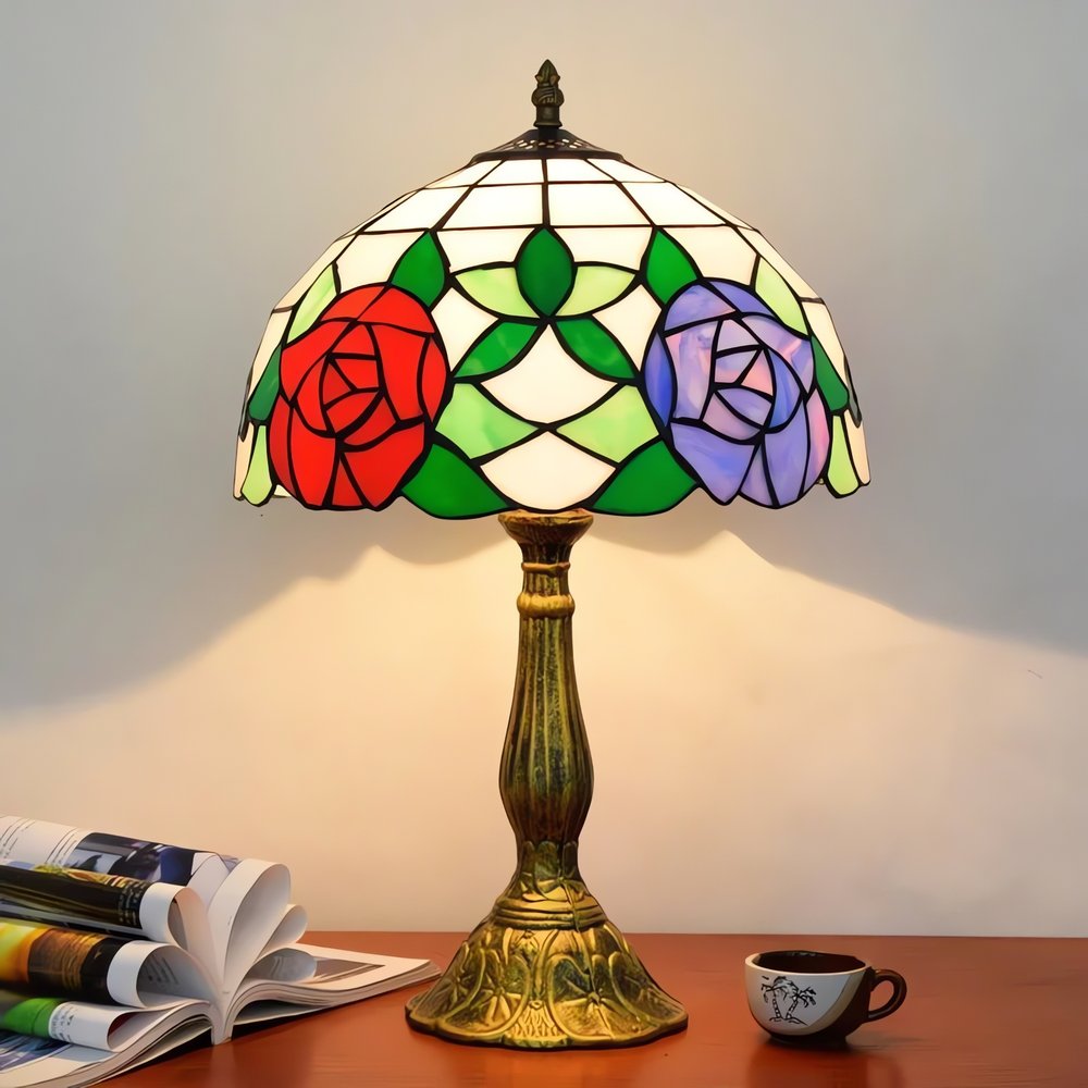 Lampe Vintage Tiffany Roses Couleurs