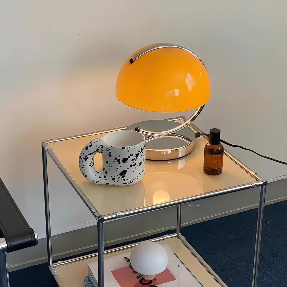 Lampe Vintage Verre Orange Moderne