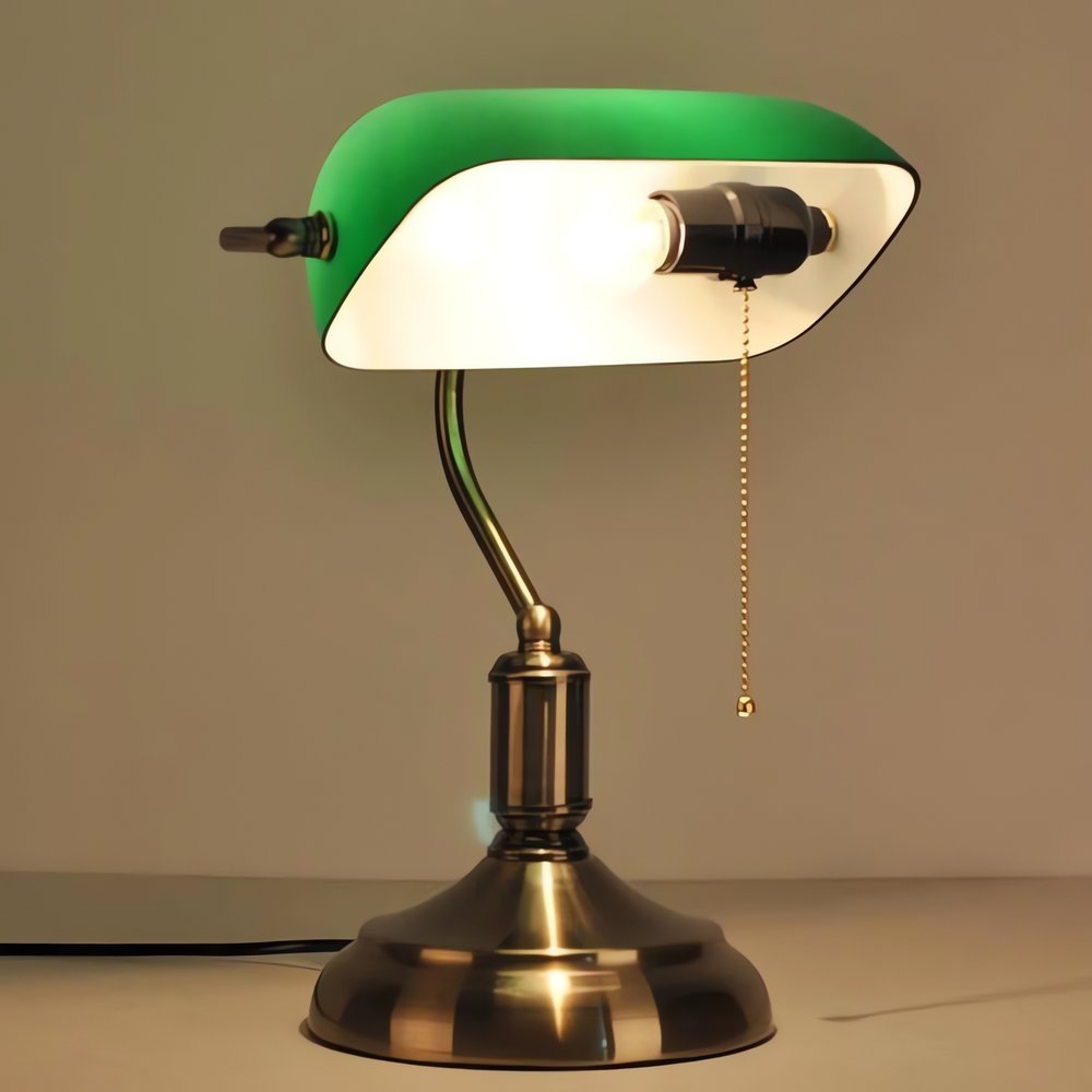 Lampe Vintage Verte Bureau